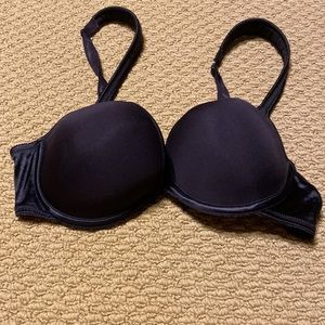 🔥Black bra with satin trim